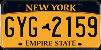 NY license plate GYG2159