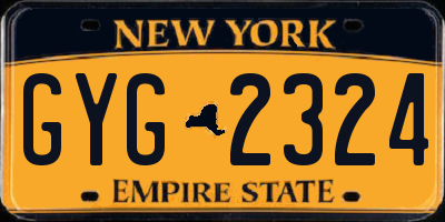 NY license plate GYG2324