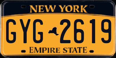 NY license plate GYG2619