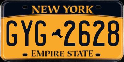 NY license plate GYG2628