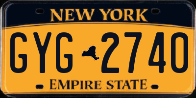 NY license plate GYG2740