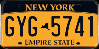 NY license plate GYG5741