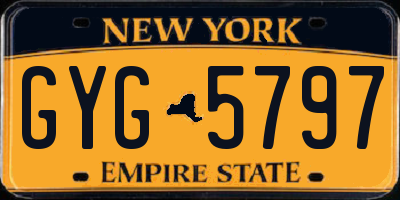 NY license plate GYG5797