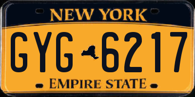 NY license plate GYG6217