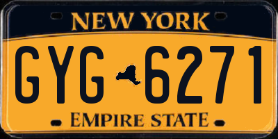 NY license plate GYG6271