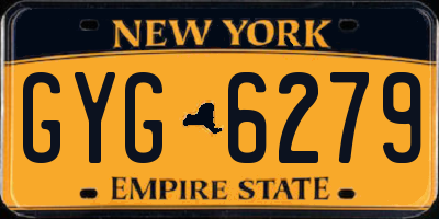NY license plate GYG6279