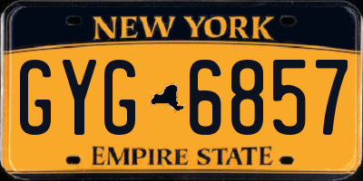 NY license plate GYG6857