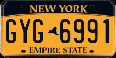 NY license plate GYG6991