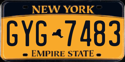 NY license plate GYG7483