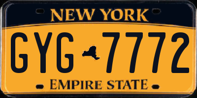 NY license plate GYG7772