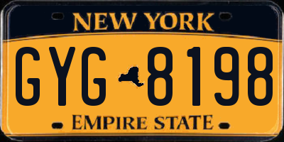 NY license plate GYG8198