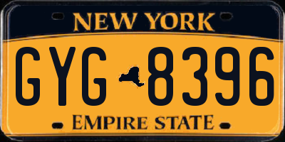 NY license plate GYG8396