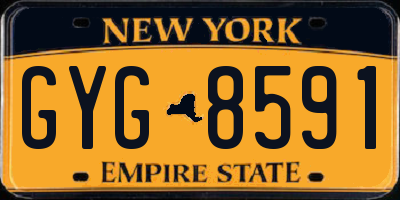 NY license plate GYG8591
