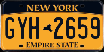 NY license plate GYH2659