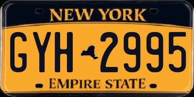 NY license plate GYH2995