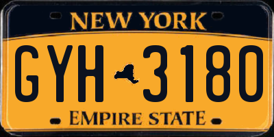 NY license plate GYH3180