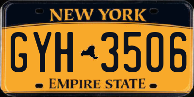 NY license plate GYH3506