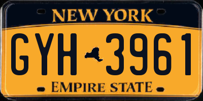 NY license plate GYH3961
