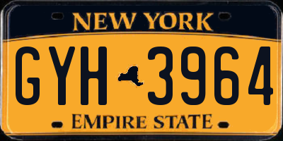 NY license plate GYH3964