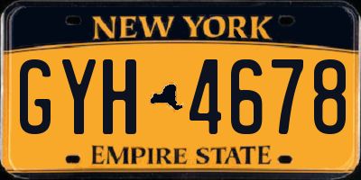 NY license plate GYH4678