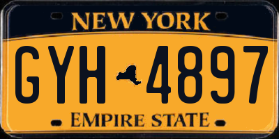 NY license plate GYH4897