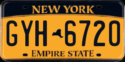 NY license plate GYH6720