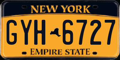 NY license plate GYH6727