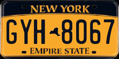 NY license plate GYH8067