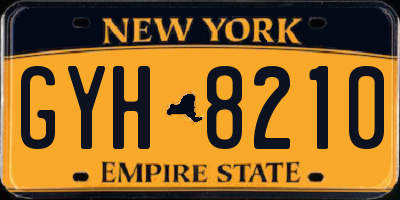 NY license plate GYH8210