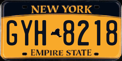 NY license plate GYH8218
