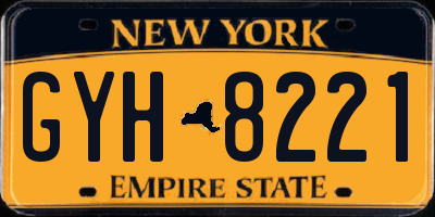 NY license plate GYH8221