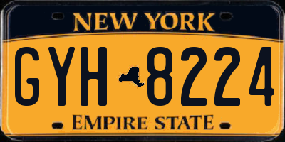 NY license plate GYH8224