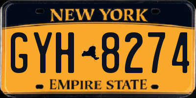NY license plate GYH8274