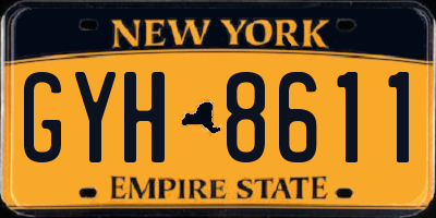 NY license plate GYH8611