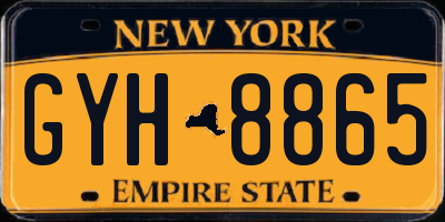 NY license plate GYH8865