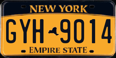NY license plate GYH9014