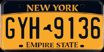 NY license plate GYH9136