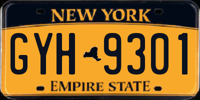 NY license plate GYH9301