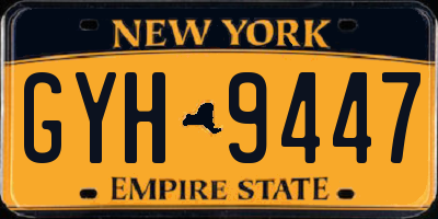 NY license plate GYH9447