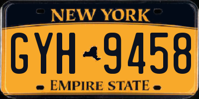 NY license plate GYH9458