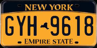 NY license plate GYH9618