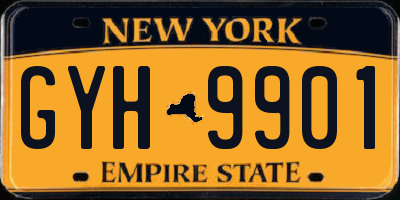 NY license plate GYH9901