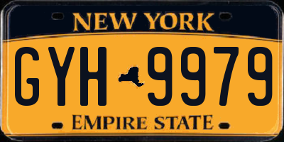 NY license plate GYH9979