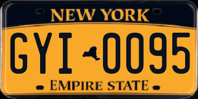 NY license plate GYI0095