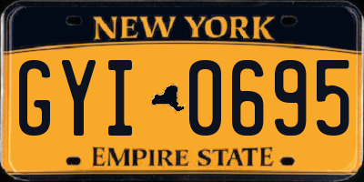 NY license plate GYI0695