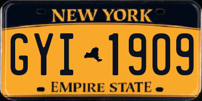 NY license plate GYI1909