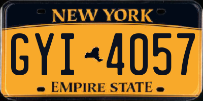 NY license plate GYI4057