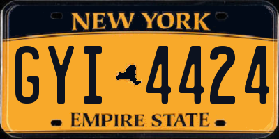 NY license plate GYI4424