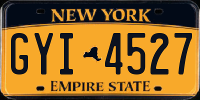 NY license plate GYI4527