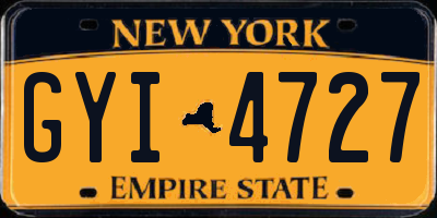 NY license plate GYI4727